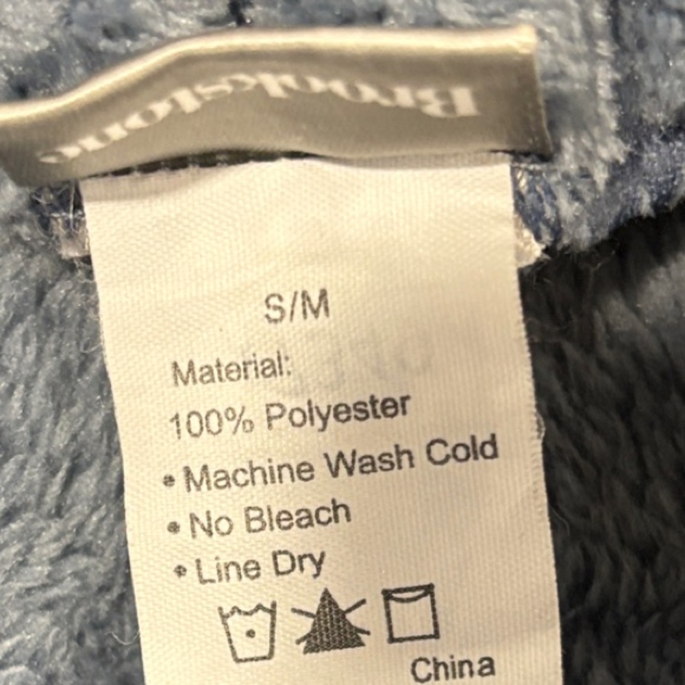 Brookstone Plush Blue Robe - Picture 5 of 7